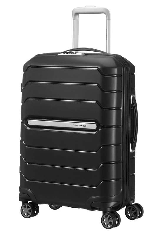 Samsonite Flux - Spinner S, Expandable Hand Luggage, 55 cm, 37/44 L, Black (Black) - Image 1