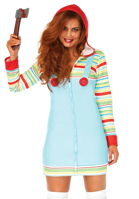 Leg Avenue Cozy Killer Doll Costume, Large - Image 1