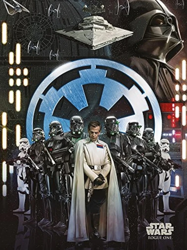 Pyramid International "Empire Star Wars Rogue One Canvas Print, Multi-Colour, 60 x 80 x 1.3 cm