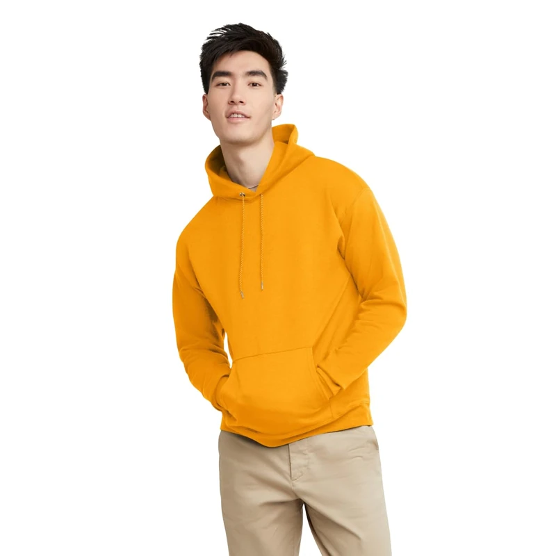 Hanes Men's EcoSmart Hoodie, Midweight Fleece, Pullover Hooded Sweatshirt, Gold, 4XL