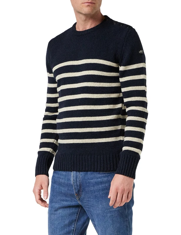 SCHOTT Men's Ploutrider1 Jumper Not Applicable, Blue (Navy/Natural), (Manufacturer Size: Small)