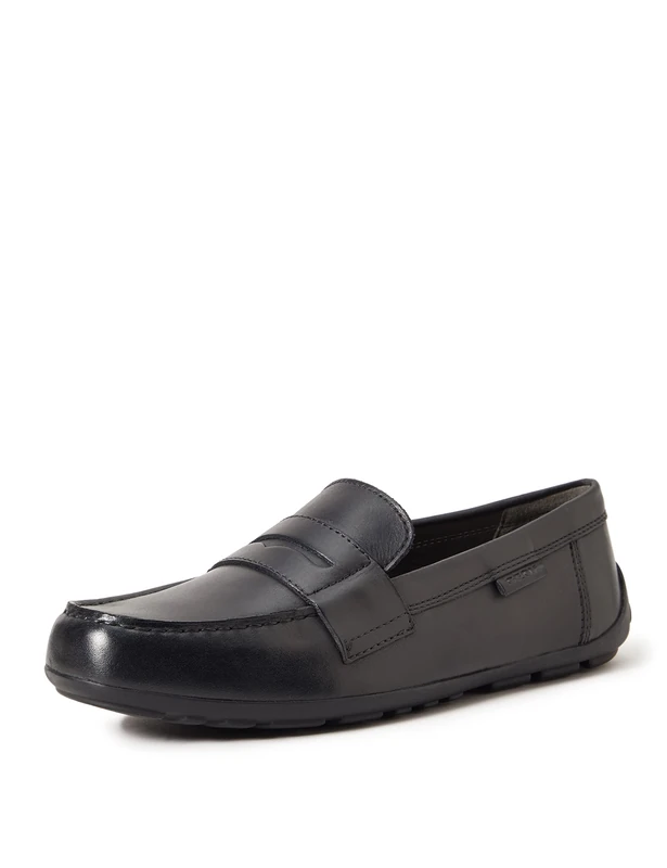 Geox Boys J New Fast Boy Moccasins, Black, 9 UK