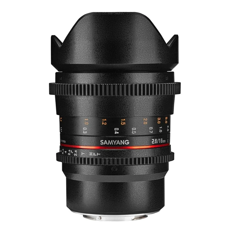 Samyang 16 mm T2.6 VDSLR Manual Focus Video Lens for Micro Four-Thirds - Black