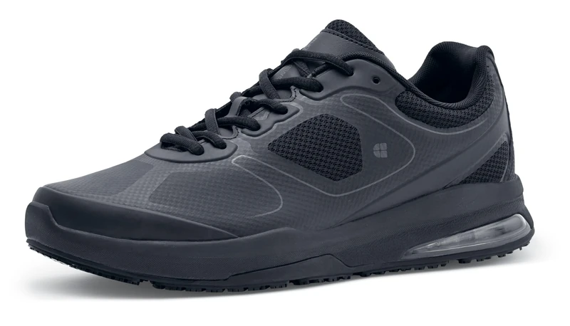Shoes for Crews Men's Slip-Resistant Work Sneakers – Comfortable, Breathable & Water-Repellant – Ideal for Gastronomy Restaurant Catering Kitchen, Chef-Footwear, Waiter – Evolution II Black