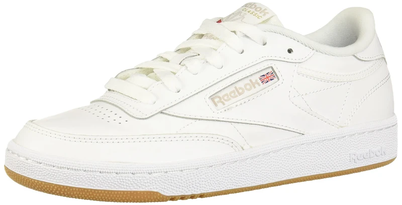 Reebok Unisex Club C 85 Shoes low non football , White Light Grey Gum, 6 UK