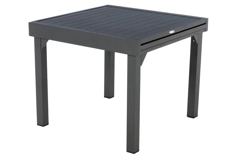 Paris Prix Aluminium Extendable Rectangular Dining Table, 4/8 Seater, Silver, 35.83 x 35.83 x 29.53 Inches - Image 1