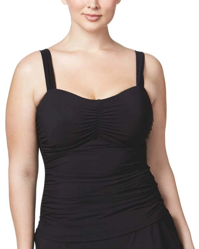 Profile by Gottex Plus Size Shirred Underwire Tankini Top