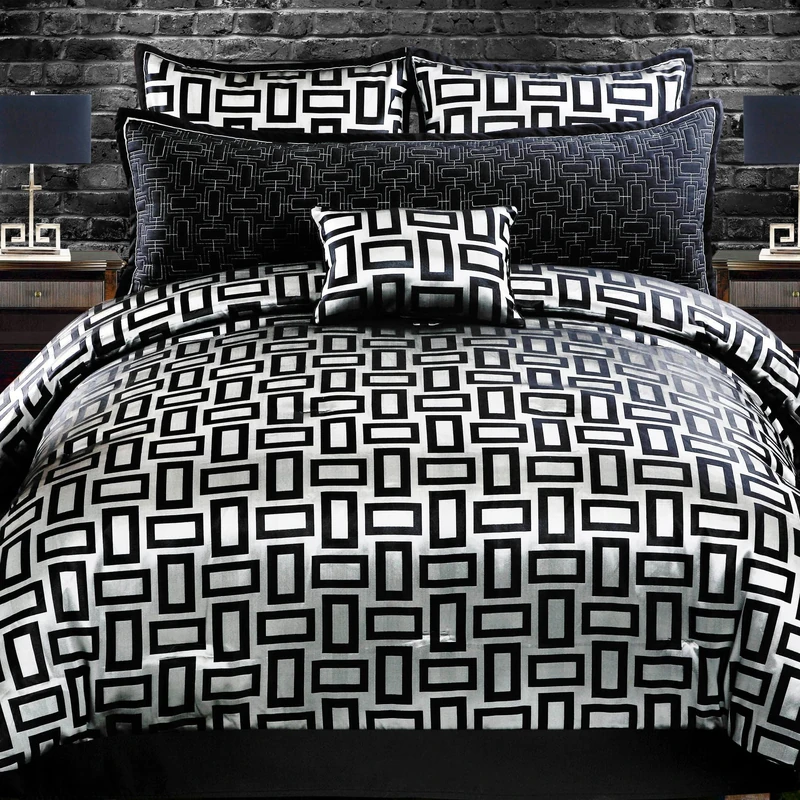 Riverbrook Home Comforter Set, Graphite/Black, Queen