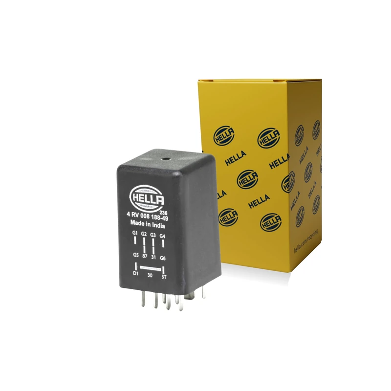 HELLA 4RV 008 188-491 Control Unit, glow plug system - 12V - 9-pin connector - after-glow capable - Number of Cylinders: 4