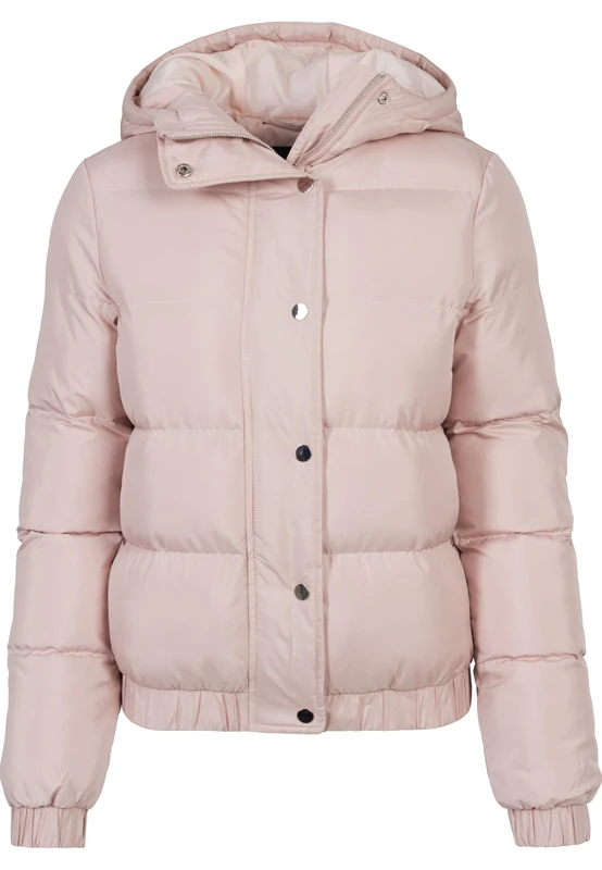 Urban Classics Women's Ladies Hooded Puffer Jacket, Pink (Lightrose 823), S