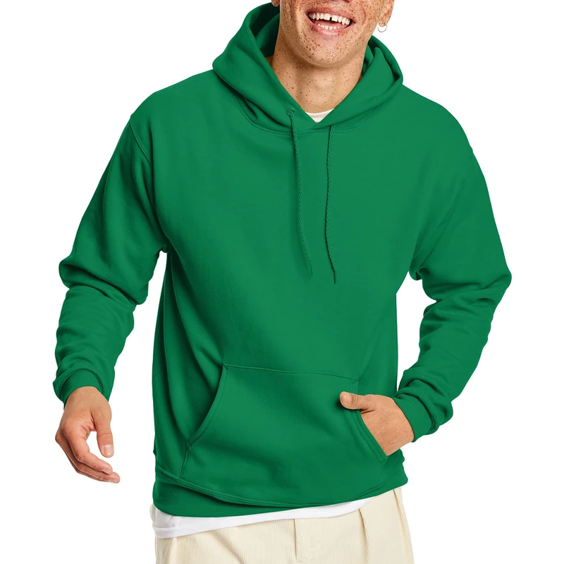 Hanes Men's P170 Hoody, Kelly Green, S UK