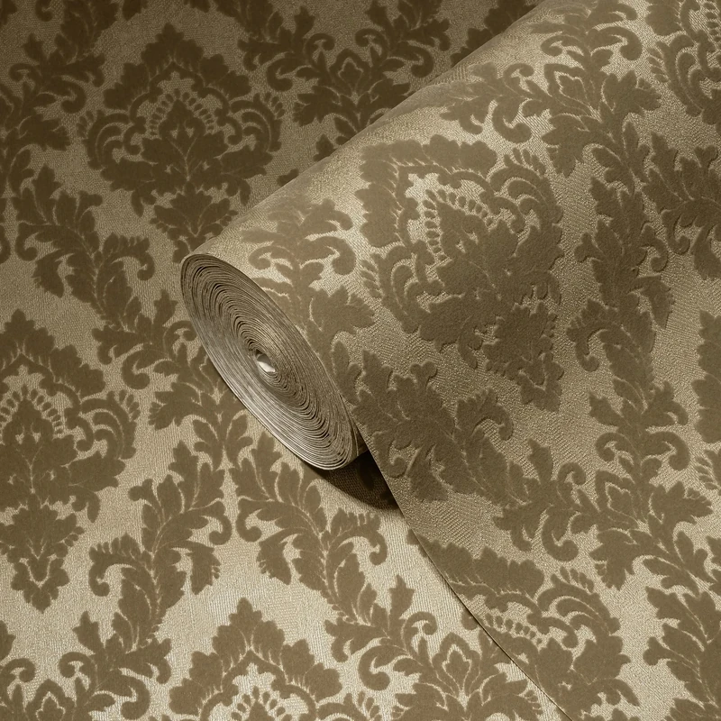 Architects Paper Baroque Wallpaper Castello Non Woven wallcovering 10.05 m x 0.52 m Brown 335824