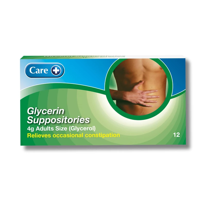 Two Packs of Care Glycerin Suppositories 4g Adult 12