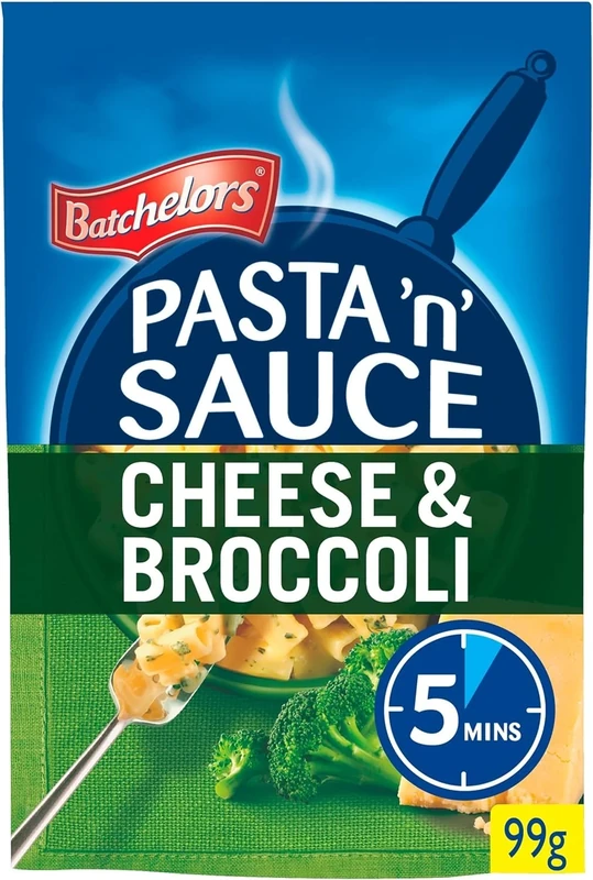 Batchelors Pasta 'n' Sauce, Cheese & Broccoli Flavour Instant Snack, 99 g Packet (Pack of 1)