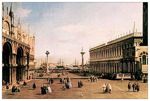 ArtPlaza Canaletto-La Piazza Decorative Panel, Wood, Multi-Colour, 90 x 1.8 x 60 cm