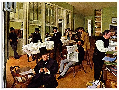 ArtPlaza Degas Edgar The Cotton Exchange Wood Wall Panel - Image 1