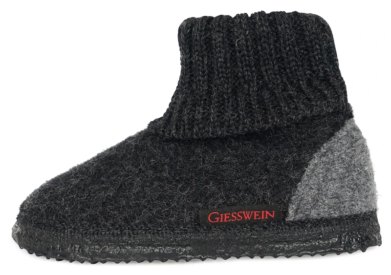 GIESSWEIN Kramsach Kids, Hüttenschuhe Unisex Kinder, Nachtgrau 028, 26 EU