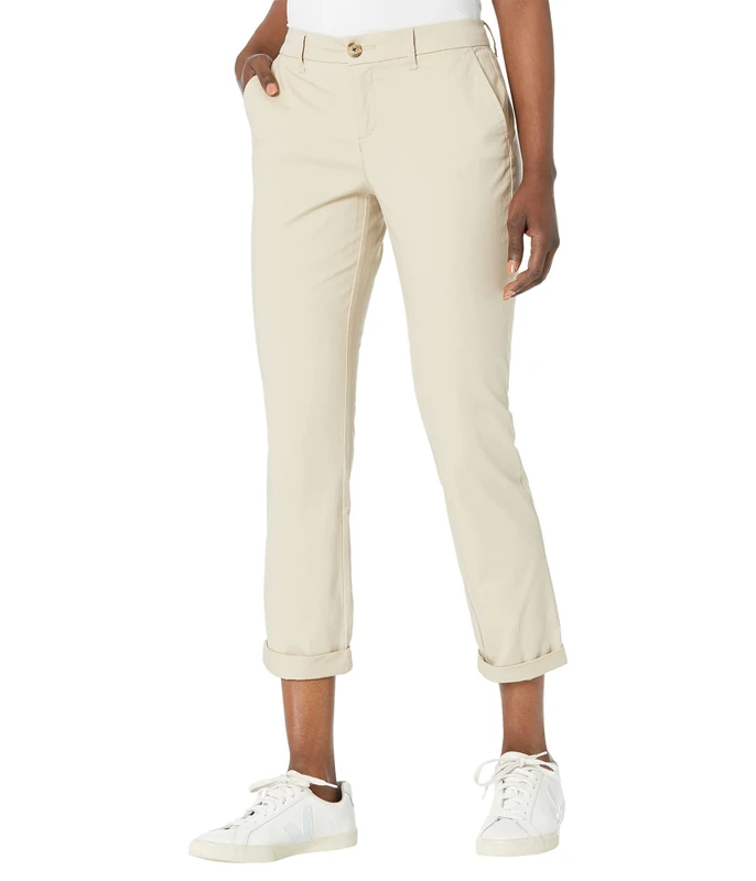 Tommy Hilfiger Women's Hampton Chino Pant-Solid Underpants, Khaki, 14