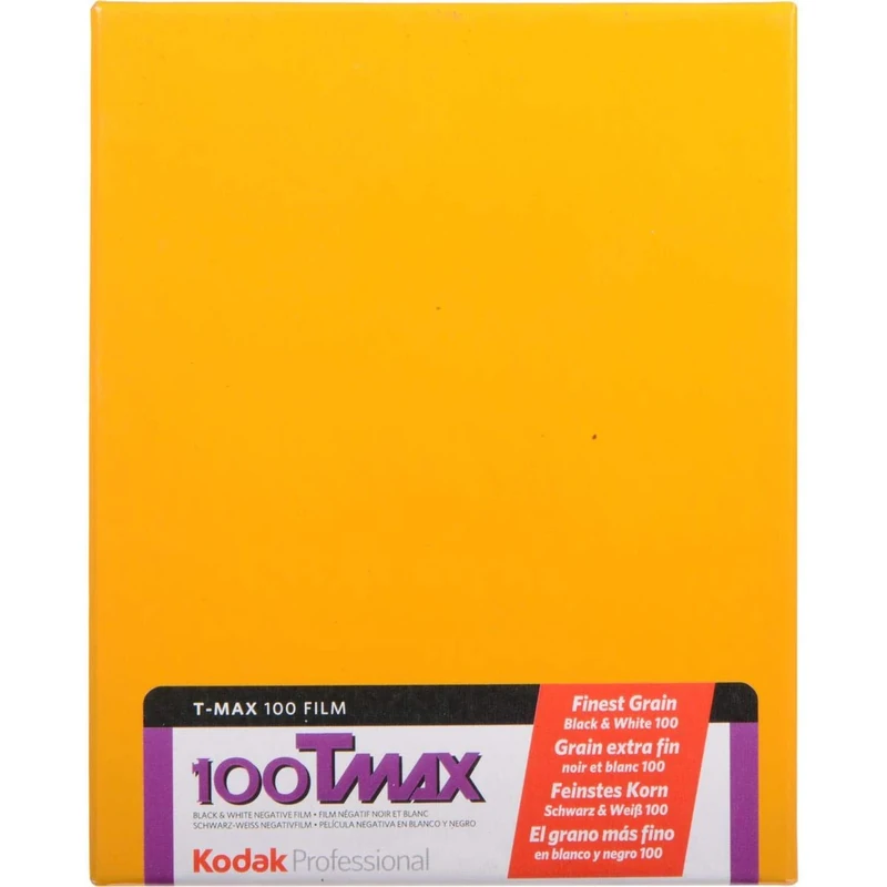 Kodak T-MAX 100 Professional Black & White Sheet Film – 10x12 Inch, 10 Sheets – Ultra-Fine Grain, High Resolution – KOD191060