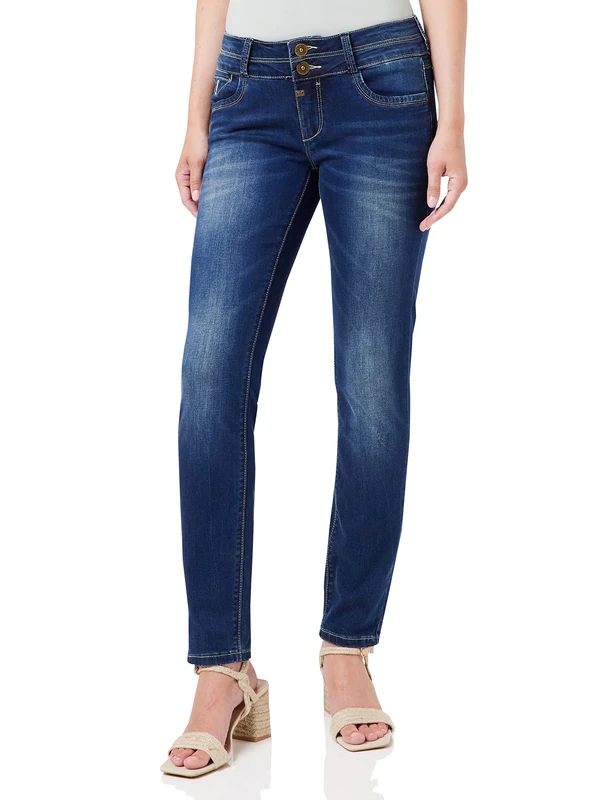 Timezone Women's Enyatz-92% Cotton, 7% T-400, 1% Elastane Slim Jeans, Blau (Blue Royal Wash 3065), 32W x 34L
