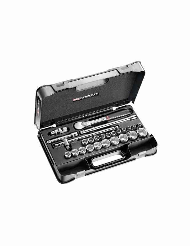 FACOM SL.161-4P6 Series SL.161 1/2" Metric 6-Point Socket Set, 26-Piece