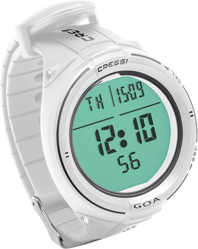 Cressi Unisex Adult Goa Diving Watch/computer - White/Black, Uni