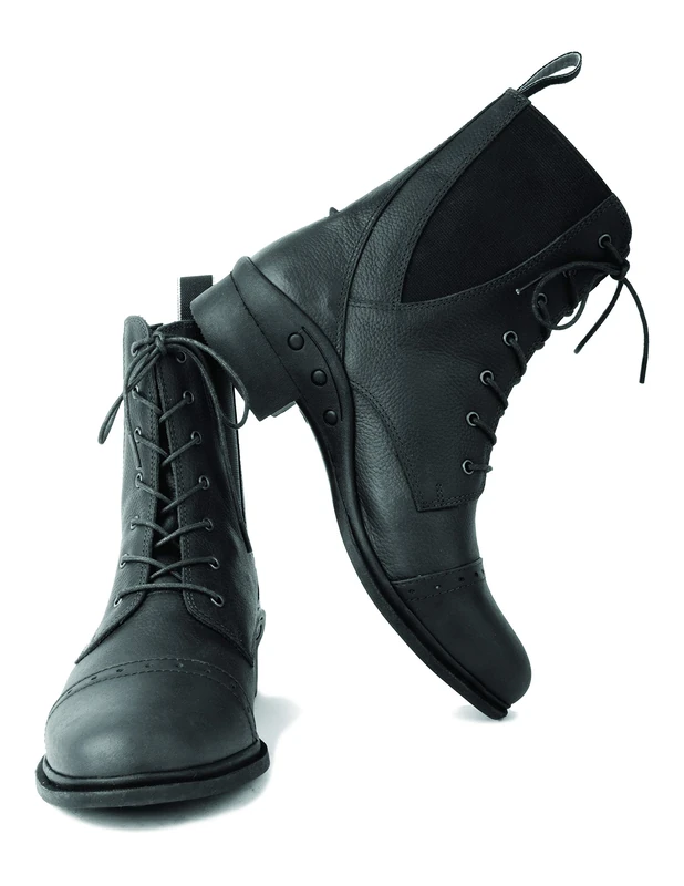 Rhinegold Women's Indiana Lace Up Paddock Boot, UK 7 (EU41), Black - Image 1