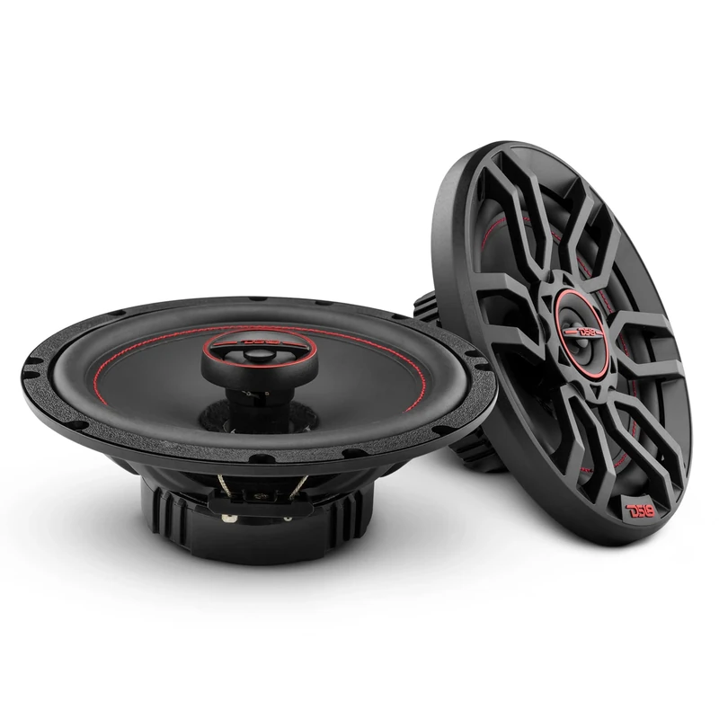 DS18 GEN-X6.5 6.5 Inch 150 Watts 3-Way Coaxial Speakers with Mesh Grills 4-Ohms - sold As A Pair of 2