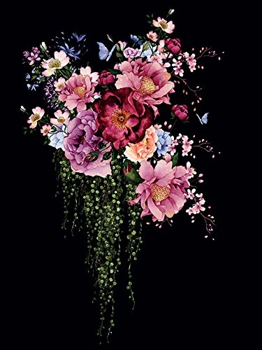 Summer Thornton "Peony and Roses II Canvas Print, Multi-Colour, 60 x 80 cm