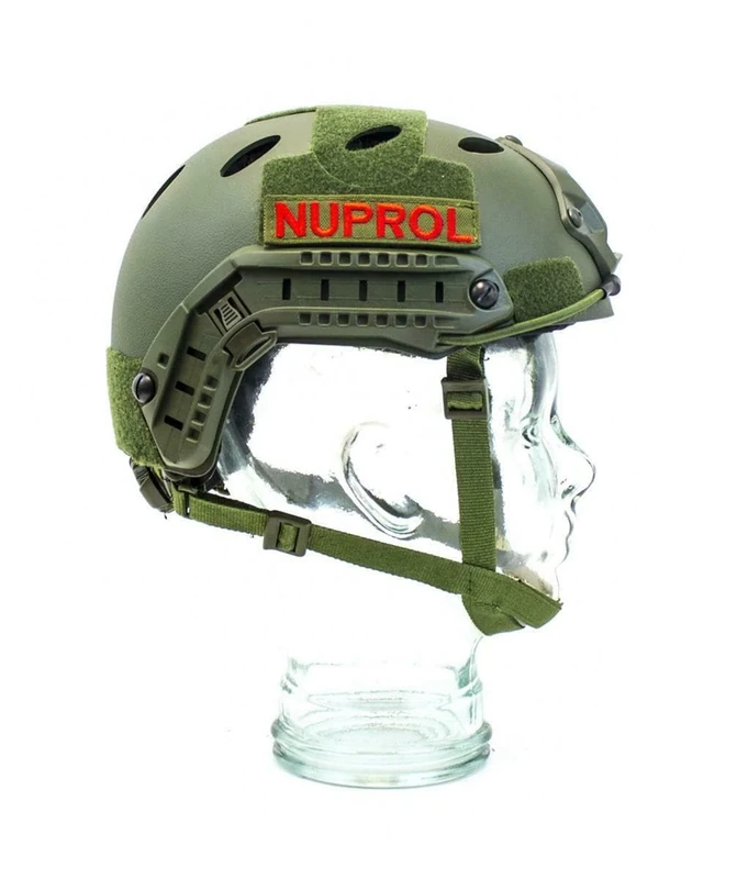 FAST Railed Helmet; Olive Green - Image 1