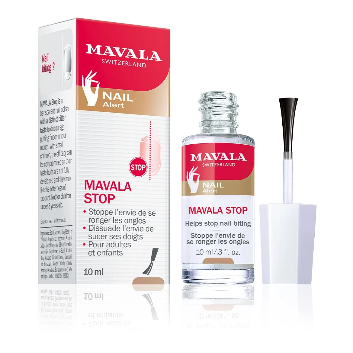 Mavala Stop Nail Repair Formula, 10 ml, Discourages Nail Biting and Thumb Sucking For Children and Adults