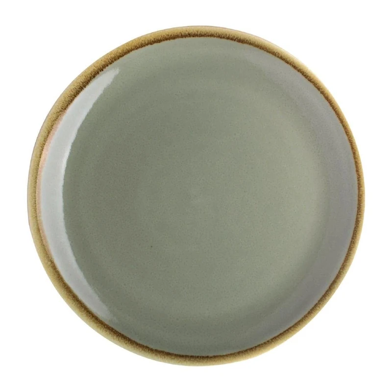 Olympia Kiln Round Coupe Plate in Moss - Porcelain - 230(пїЅ) mm