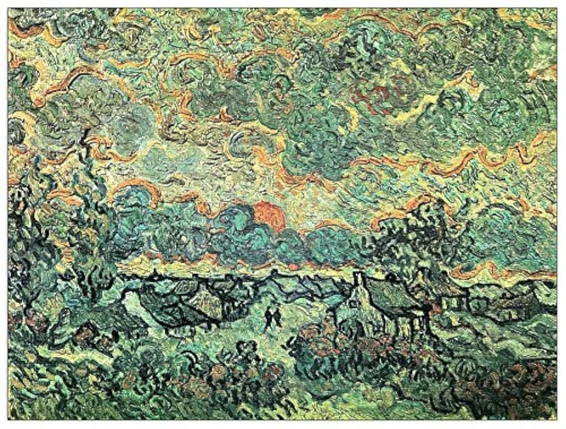 ArtPlaza Van Gogh Vincent-Remembering the north Decorative Panel, Wood, Multi-Colour, 80 x 1.8 x 60 cm
