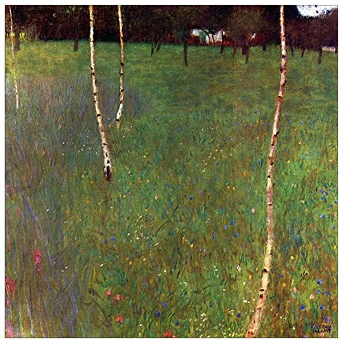 ArtPlaza Klimt Gustav-Farmhouse Decorative Panel, Wood, Multi-Colour, 50 x 1.8 x 50 cm