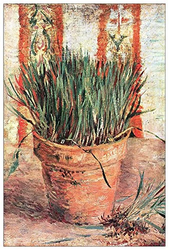 ArtPlaza Van Gogh Vincent-Flowerpot with Chives Decorative Panel, Wood, Multi-Colour, 60 x 1.8 x 90 cm