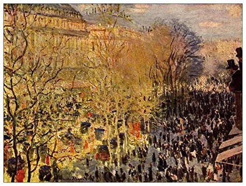 ArtPlaza Monet Claude-Boulevard of Capucines in Paris Decorative Panel, Wood, Multi-Colour, 80 x 1.8 x 60 cm