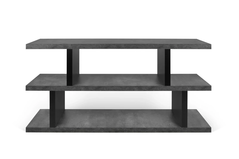 TemaHome Step Low Shelving Unit, Wood, Concrete Look Melamine, 163 x 36 x 88 cm