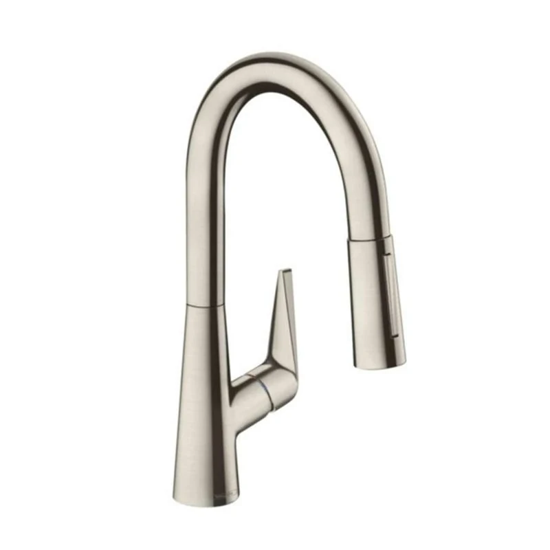 hansgrohe Talis S Kitchen Tap 160, Pull-Out Spray, 110°/150° Swivel Range, stainless steel