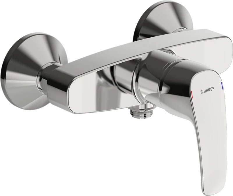 Hansa Hansapinto 45120163 Bathtub Mixer Tap for Wall Installation Low-Density Brass Intrinsically Safe Against Backflow 17 l/min at 3 Bar