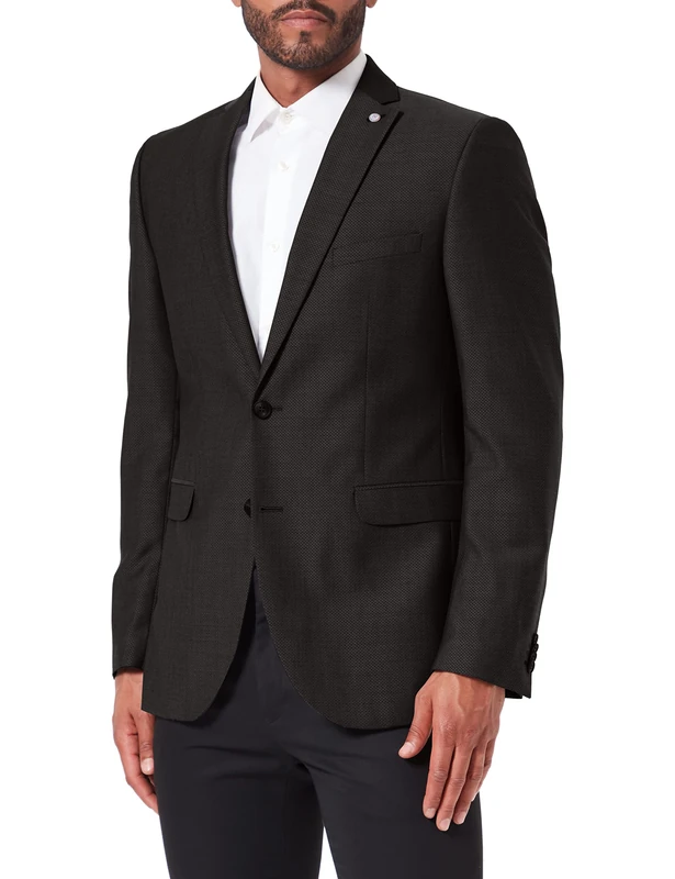 Club of Gents Men's CG Caden SS Jacket, Schwarz (Schwarz 90), 0