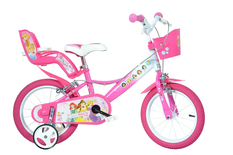 Dino Bikes 164R-PSSGB 16-Inch Disney Princess Bicycle Kids, Pink