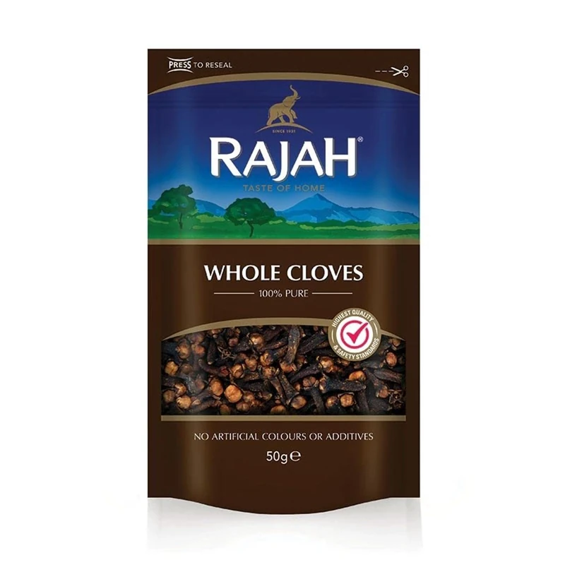Rajah Spices Whole Cloves 200G | Whole Spice | Indian Spices | Laung | Lavang | Lobongo | Indian Whole Spices | Cooking Spices | Vegan | 200G (Pack of 10)