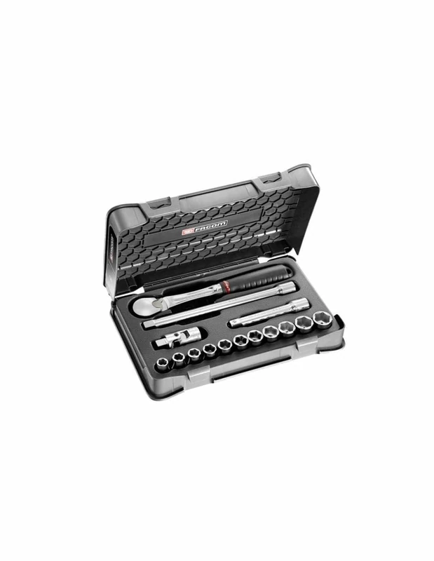 FACOM SL.161-1P6U Series SL.161 1/2" Inch 6-Point Socket Set, 15-Piece