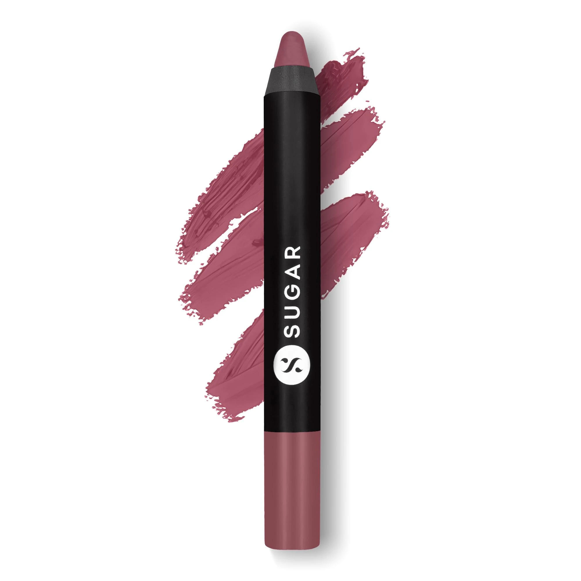 SUGAR Matte As Hell Crayon Lipstick 07 Viola (Mauve Nude) with free sharpener, 2.8 gm