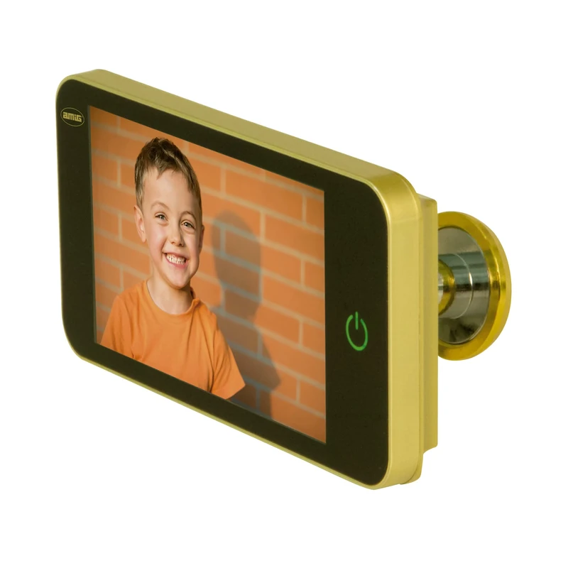 Amig Digital Door Viewer - 4" TFT LCD Screen - Viewing Angle: 160° - Clear Images - Easy Installation and Use - Gold Colour