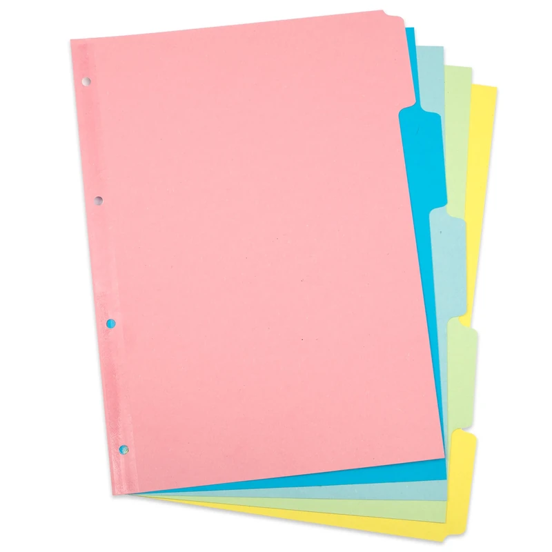 Elba A4 5 Part Card Divider with Reinforced Spine (Pack Of 50)