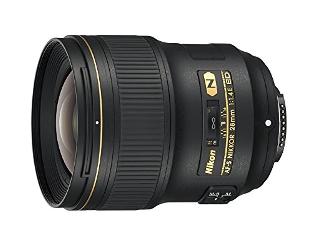 Nikon AF-S Nikkor 28 mm f/1.4E ED Lens - Black
