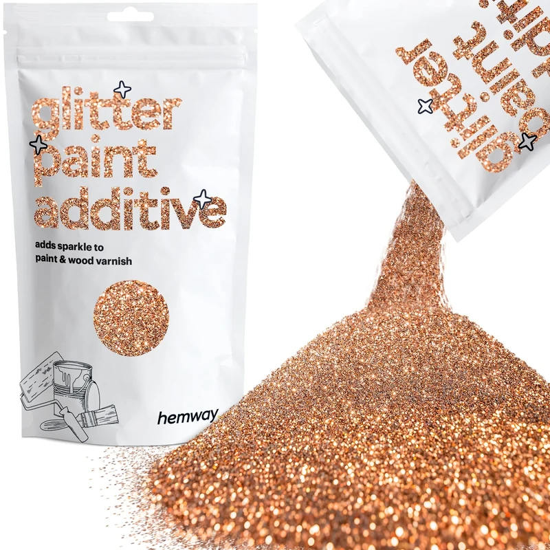 Bronze Brown Glitter Paint Additive 100g for Adding Sparkle to Paints & Varnish | Paint Walls Sparkly Add to Emulsion, Acrylic or Lacquer Indoor | Hemway