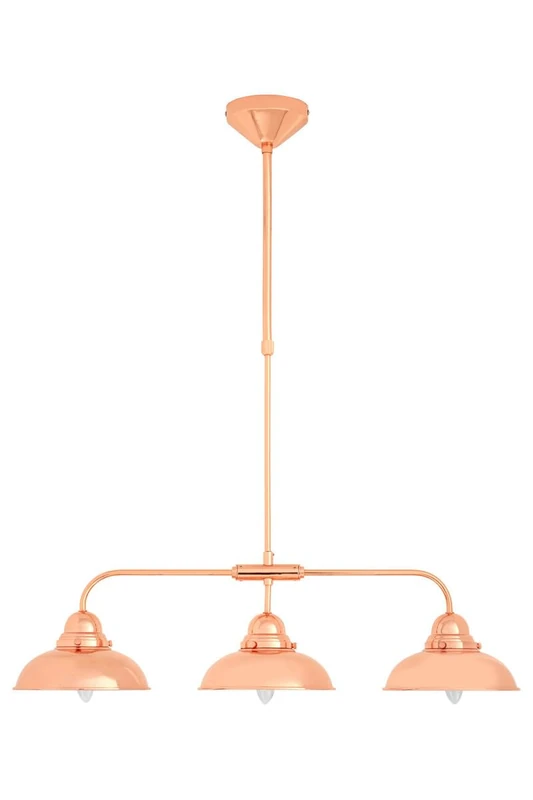 Premier Housewares 3 Pendant Copper Finish Light Modern Vintage Industrial Style Save Floor Space Desk Lamp Kids Reading Lamps Office Desk Lamp For Home 90 x 73 x 20 cm