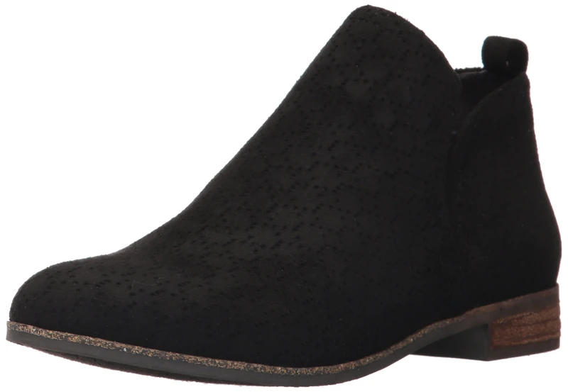 Dr. Scholl's Shoes Women's Rate Ankle Boot, Black Perforated Microfibre Suede, 6 UK - Image 1